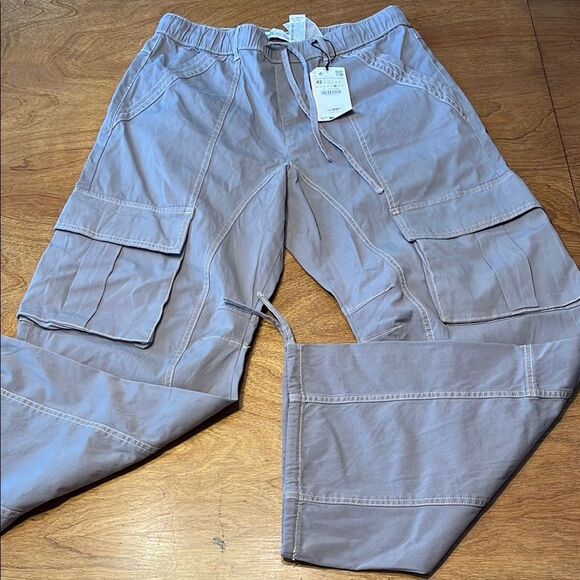 Zara Gray Cargo Pants - Picture 1 of 10